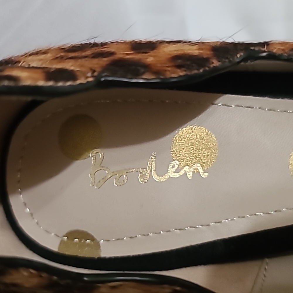 BODEN Leopard Print Pumps Court Wave Calf Hair Leather Pointed Toe 38. Us 7 - Picture 2 of 7